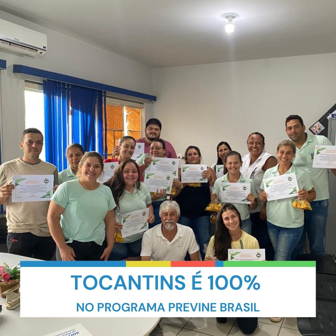 Tocantins é 100% no Programa Previne Brasil