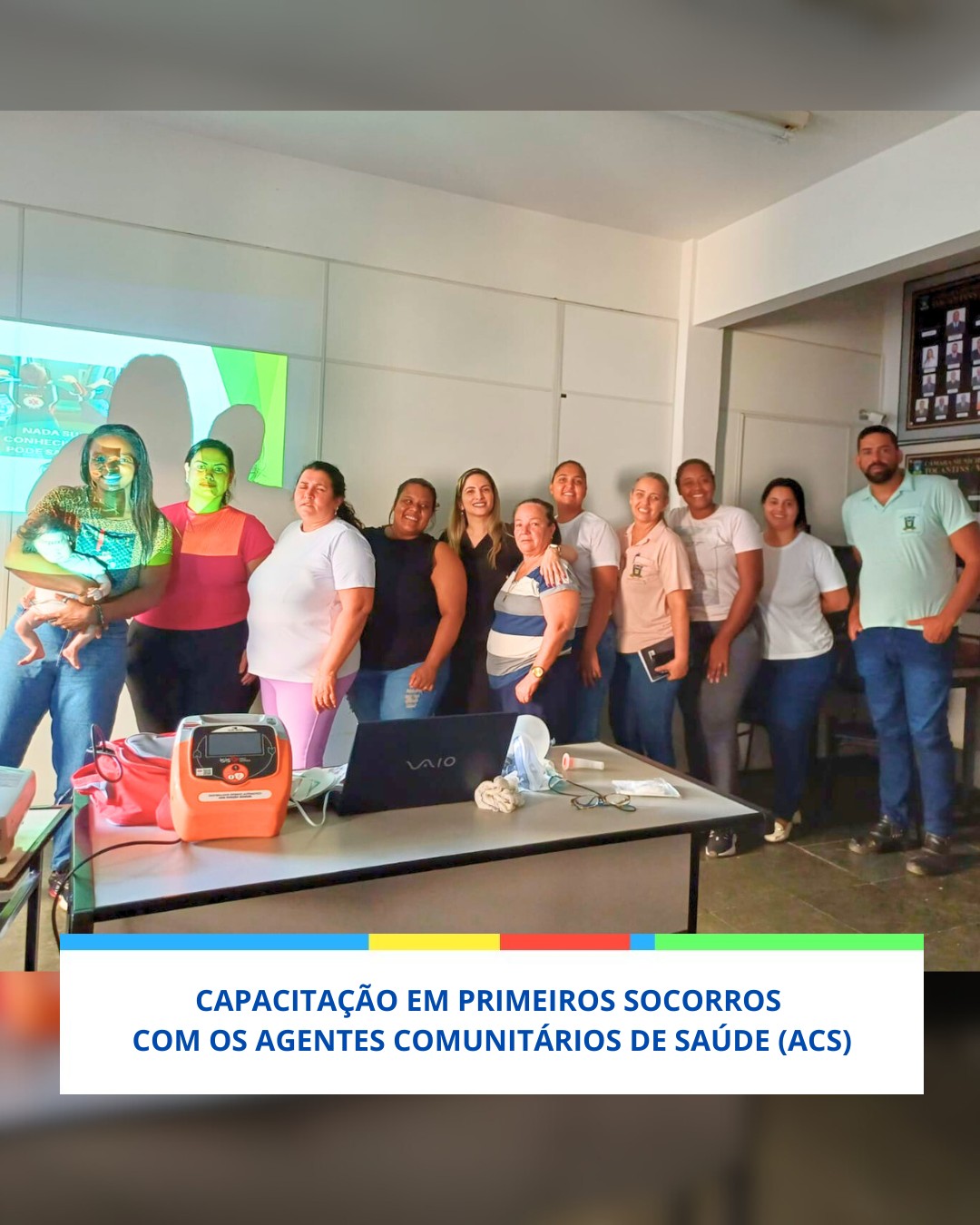 No dia 25/08 foi realizada uma capacitação em primeiros socorros com os Agentes Comunitários de Saúde (ACS).